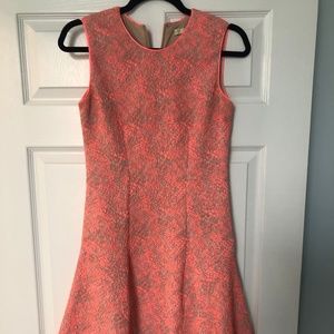 Shoshanna bright pink/tan dress